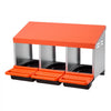VEVOR Chicken Nest Box, 3-Compartment, 15 to 30 in Stable & Corrosion-Resistant Metal Nesting Boxes with Inclined Nesting Boxes, Bottom Holes & Resting Platform, Fit for Different Chicken Breeds