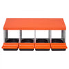 VEVOR Chicken Nest Box, 4-Compartment, 15 to 30 in Stable & Corrosion-Resistant Metal Nesting Boxes with Inclined Nesting Boxes, Bottom Holes & Resting Platform, Fit for Different Chicken Breeds