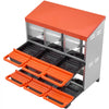 VEVOR 2 Tiers Chicken Nesting Boxes, 6 Compartments, Metal Egg Laying Boxes with Protective Collection Lids, Roll Out Nesting Box, Easy to Assemble, Ideal for Hens, Ducks, Chickens, and Other Poultry