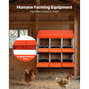 VEVOR Chicken Nest Box, 6-Compartment, 30 to 45 in Stable & Corrosion-Resistant Metal Nesting Boxes with Inclined Nesting Boxes, Bottom Holes & Resting Platform, Fit for Different Chicken Breeds