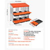 VEVOR Chicken Nest Box, 6-Compartment, 30 to 45 in Stable & Corrosion-Resistant Metal Nesting Boxes with Inclined Nesting Boxes, Bottom Holes & Resting Platform, Fit for Different Chicken Breeds