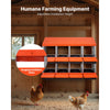 VEVOR Chicken Nest Box, 8-Compartment, 30 to 45 in Stable & Corrosion-Resistant Metal Nesting Boxes with Inclined Nesting Boxes, Bottom Holes & Resting Platform, Fit for Different Chicken Breeds