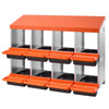 VEVOR Chicken Nest Box, 8-Compartment, 30 to 45 in Stable & Corrosion-Resistant Metal Nesting Boxes with Inclined Nesting Boxes, Bottom Holes & Resting Platform, Fit for Different Chicken Breeds