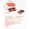 VEVOR Chicken Nesting Boxes, 2 Compartments, Easy Egg Collection, Wall Mount, Easy to Assemble, Galvanized Steel and High-Strength Plastic, Roll Away Nesting Boxes for Chickens Laying Eggs, Orange