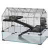 VEVOR Hamster Cage, 360° Viewing Transparent Hamster Habitats, Small Animal Cage, 29.5 x 17.3 x 24 in, Ventilated Pet Mouse Cages with Water Bottle, Portable Hamster House for Rats, Guinea Pigs