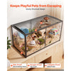 VEVOR Hamster Cage 47.2"x23.6"x25.4" 360° Viewing Metal Hamster Habitat, Transparent Small Animal Cage with Top Access & Front Door, Large Portable Pet House for Guinea Pig, Gerbil (7.7 ft², Black)