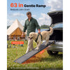 VEVOR Dog Ramp for Car 63" L x 17" W Foldable Pet Ramp with Felt Surface, for SUV Car Truck Outdoor, 250 lbs Capacity, Extra Long and Wide Gentler Climb, Non-Slip Portable for Medium & Large Dogs