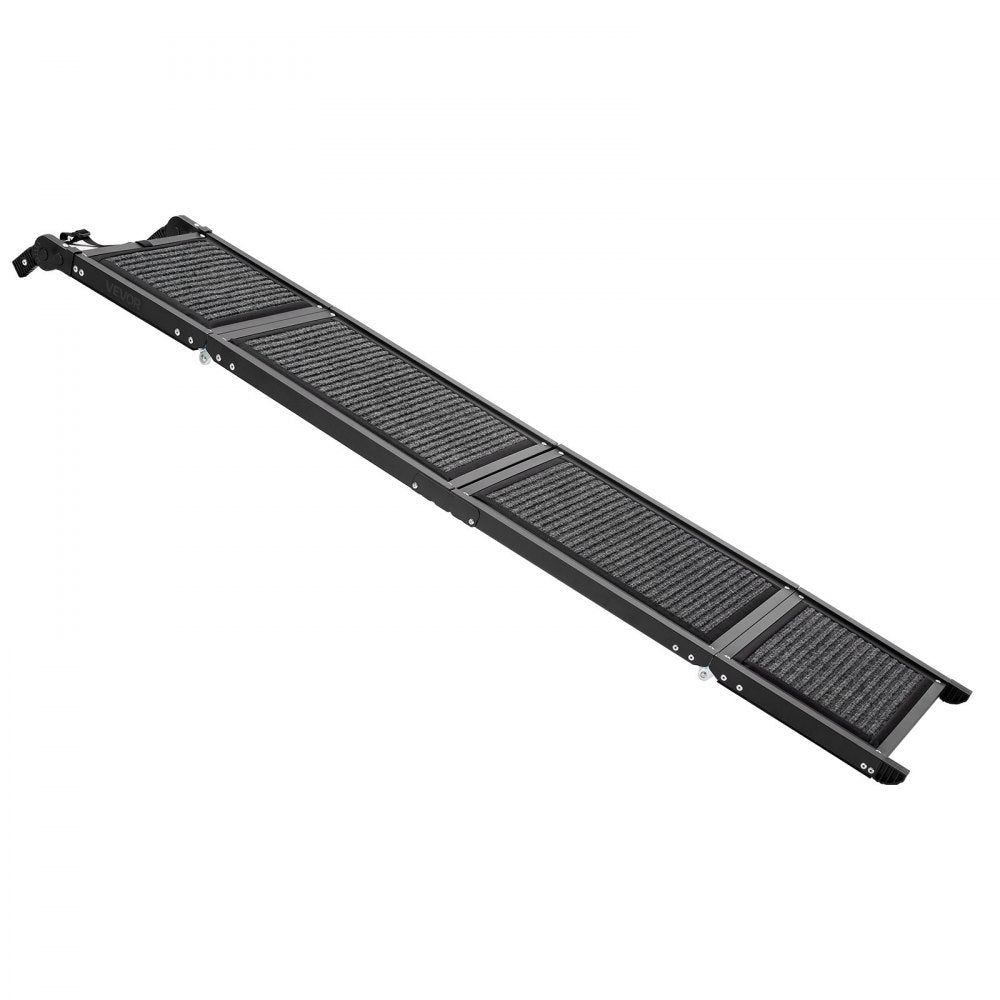 VEVOR Dog Ramp for Car 63" L x 17" W Foldable Pet Ramp with Felt Surface, for SUV Car Truck Outdoor, 250 lbs Capacity, Extra Long and Wide Gentler Climb, Non-Slip Portable for Medium & Large Dogs