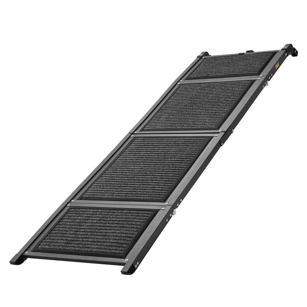 VEVOR Dog Ramp for Car 63" L x 17" W Foldable Pet Ramp with Felt Surface, for SUV Car Truck Outdoor, 250 lbs Capacity, Extra Long and Wide Gentler Climb, Non-Slip Portable for Medium & Large Dogs