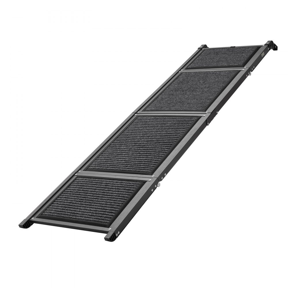 VEVOR Dog Ramp for Car 71" L x 17" W Foldable Pet Ramp with Felt Surface, for SUV Car Truck Outdoor, 250 lbs Capacity, Extra Long and Wide Gentler Climb, Non-Slip Portable for Medium & Large Dogs