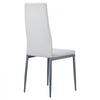 VEVOR Modern Dining Room Accent Chairs Set of 4, Upholstered Leather Side Chair for Dining Tables, Space-Saving Kitchen Table Chair with Thick Cushions and Metal Legs, White
