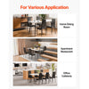 VEVOR Modern Dining Room Accent Chairs Set of 6, Upholstered Leather Side Chair for Dining Tables, Space-Saving Kitchen Table Chair with Thick Cushions and Metal Legs, Black