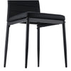 VEVOR Modern Dining Room Accent Chairs Set of 6, Upholstered Leather Side Chair for Dining Tables, Space-Saving Kitchen Table Chair with Thick Cushions and Metal Legs, Black