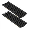 VEVOR 40 in Rubber Speed Bump, 2 Pack, 2 Channel Heavy Duty Traffic Speed Hump, 22000 lbs/Axle Load Capacity, Cable Protector Ramp with Expansion Screws, for Asphalt Concrete Gravel Driveway and Road