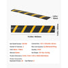 VEVOR 6FT Rubber Speed Bump, 2 Pack, 2 Channel Heavy Duty Traffic Speed Hump, 22000 lbs/Axle Load Capacity, 72 in Cable Protector Ramp with Expansion Screws, for Asphalt Concrete Gravel Driveway Road