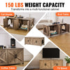 VEVOR Cat Litter Box Enclosure for 2 Cats, Litter Box Furniture Hidden with Double Rooms, Wooden Cat Box Cabinet Fit Most of Litter Box, 47.2"L x 18.5"W x 19.7"H, Greige