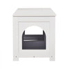 VEVOR Cat Litter Box Enclosure for 2 Cats, Litter Box Furniture Hidden with Double Rooms, Wooden Cat Box Cabinet Fit Most of Litter Box, 47.2"L x 18.5"W x 19.7"H, White