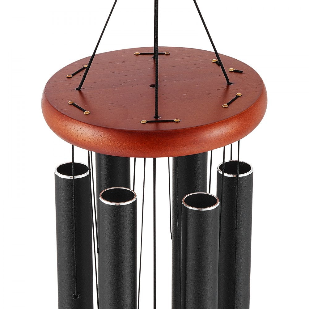 VEVOR Wind Chimes for Outside, 41 in, Deep Tone Wind Chimes with 6 Tubes, Unique Large Memorial Wind Chimes for Anniversary, Amazing Outdoor Decor for Your Patio, Porch, Garden and Backyard, Black