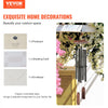 VEVOR Wind Chimes for Outside, 48 in, Deep Tone Wind Chimes with 5 Tubes, Unique Large Memorial Wind Chimes for Anniversary, Amazing Outdoor Decor for Your Patio, Porch, Garden and Backyard, Black