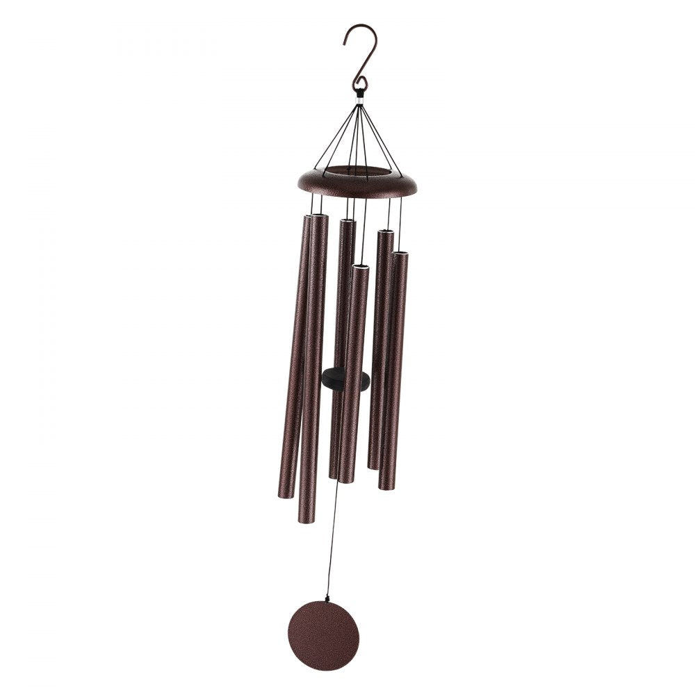 VEVOR Wind Chimes for Outside, 45 in, Deep Tone Wind Chimes with 6 Tubes, Unique Large Memorial Wind Chimes for Anniversary, Amazing Outdoor Decor for Your Patio, Porch, Garden and Backyard, Bronze