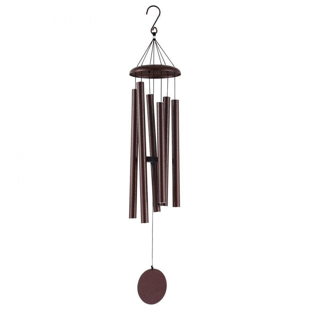 VEVOR Wind Chimes for Outside, 45 in, Deep Tone Wind Chimes with 6 Tubes, Unique Large Memorial Wind Chimes for Anniversary, Amazing Outdoor Decor for Your Patio, Porch, Garden and Backyard, Bronze