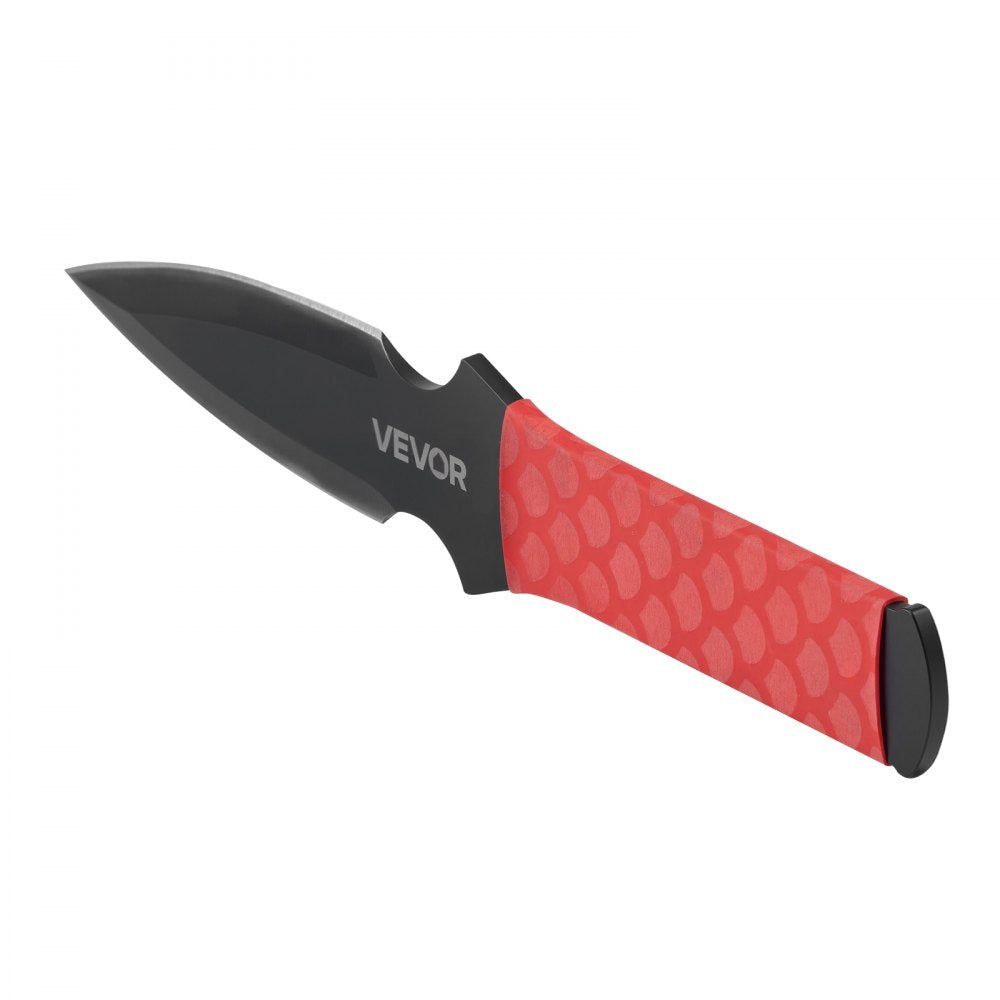 VEVOR Throwing Knives Set, 6 Pack, 8.9 inch Stainless Steel Well-balanced Knives with Protective Black Nylon Sheath, Ideal Companion for Throwing Products Axes, Sturdy for Recreation and Competition