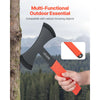 VEVOR Throwing Axes and Tomahawks, 3 Pack 11.9 inch Double Bit Axe Throwing Hatchet Set, Stainless Steel Head with Non-Slip TPR Rubber Handle, with Black Nylon Sheath, for Recreation and Competition