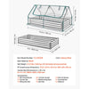 VEVOR Raised Garden Bed with Cover, 6 x 3 x 1 ft, Rectangular Galvanized Metal Planter Box Kit Outdoor, with PE Greenhouse Cover & Gloves, Rustproof Alu-Zinc, for Growing Flowers Vegetables, Silver