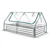 VEVOR Raised Garden Bed with Cover, 6 x 3 x 1 ft, Rectangular Galvanized Metal Planter Box Kit Outdoor, with PE Greenhouse Cover & Gloves, Rustproof Alu-Zinc, for Growing Flowers Vegetables, Silver