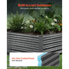 VEVOR 2 Pack Galvanized Raised Garden Beds, 6.67 x 3.35 x 1.51 ft, Rectangular Metal Planter Boxes Kit Outdoor, Elevated Planting Box with Gloves, Alu-Zinc, for Growing Flowers Vegetables, Dark Gray