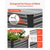 VEVOR 2 Pack Galvanized Raised Garden Beds, 6.67 x 3.35 x 1.51 ft, Rectangular Metal Planter Boxes Kit Outdoor, Elevated Planting Box with Gloves, Alu-Zinc, for Growing Flowers Vegetables, Dark Gray