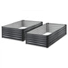 VEVOR 2 Pack Galvanized Raised Garden Beds, 6.67 x 3.35 x 1.51 ft, Rectangular Metal Planter Boxes Kit Outdoor, Elevated Planting Box with Gloves, Alu-Zinc, for Growing Flowers Vegetables, Dark Gray