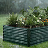 VEVOR Galvanized Raised Garden Bed, 6.67 x 3.35 x 1.51 ft, Rectangular Metal Planter Box Kit Outdoor, Rustproof Elevated Planting Box with Gloves, Alu-Zinc, for Growing Flowers Vegetables, Dark Green