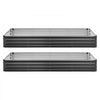 VEVOR 2 Pack Galvanized Raised Garden Beds, 8 x 4 x 1 ft, Rectangular Metal Planter Boxes Kit Outdoor, Bottomless Elevated Planting Box with Gloves, Alu-Zinc, for Growing Flowers Vegetables, Dark Gray