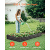 VEVOR Metal Raised Garden Bed, 8 x 4 x 1 ft Outdoor Galvanized Planter Box, with Open Bottom, Large Planter Raised Bed for Gardening Vegetables, Flowers, Herbs, and Succulent Plants, Dark Gray