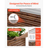 VEVOR Galvanized Raised Garden Bed, 8 x 4 x 2 ft, Rectangular Metal Planter Box Kit Outdoor, Bottomless Elevated Planting Box with Gloves, Alu-Zinc, for Growing Flowers Vegetables, Deep Wood Grain