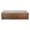 VEVOR Galvanized Raised Garden Bed, 8 x 4 x 2 ft, Rectangular Metal Planter Box Kit Outdoor, Bottomless Elevated Planting Box with Gloves, Alu-Zinc, for Growing Flowers Vegetables, Deep Wood Grain
