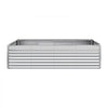 VEVOR Galvanized Raised Garden Bed, 8 x 4 x 2 ft, Rectangular Metal Planter Box Kit Outdoor, Bottomless Elevated Planting Box with Gloves, Rustproof Alu-Zinc, for Growing Flowers Vegetables, Silver