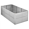 VEVOR Galvanized Raised Garden Bed, 8 x 4 x 3 ft, Rectangular Metal Planter Box Kit Outdoor, Bottomless Elevated Planting Box with Gloves, Rustproof Alu-Zinc, for Growing Flowers Vegetables, Silver