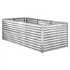 VEVOR Galvanized Raised Garden Bed, 8 x 4 x 3 ft, Rectangular Metal Planter Box Kit Outdoor, Bottomless Elevated Planting Box with Gloves, Rustproof Alu-Zinc, for Growing Flowers Vegetables, Silver
