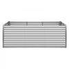 VEVOR Galvanized Raised Garden Bed, 8 x 4 x 3 ft, Rectangular Metal Planter Box Kit Outdoor, Bottomless Elevated Planting Box with Gloves, Rustproof Alu-Zinc, for Growing Flowers Vegetables, Silver