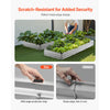 VEVOR Metal Raised Garden Bed, 12 x 4 x 1 ft Outdoor Galvanized Planter Box, with Open Bottom, Large Planter Raised Bed for Gardening Vegetables, Flowers, Herbs, and Succulent Plants, Silver