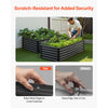 VEVOR Metal Raised Garden Bed, 6 x 3 x 1.4 ft Outdoor Galvanized Planter Garden Box, Open Bottom Design, Large Planter Raised Bed for Growing Vegetables, Flowers, Herbs, and Succulents, Dark Gray