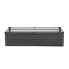 VEVOR Metal Raised Garden Bed, 6 x 3 x 1.5 ft Outdoor Galvanized Planter Box, with Open Bottom, Large Planter Raised Bed for Gardening Vegetables, Flowers, Herbs, and Succulent Plants, Dark Gray