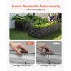VEVOR Metal Raised Garden Bed, 6 x 3 x 2 ft Outdoor Galvanized Planter Box, with Open Bottom, Large Planter Raised Bed for Gardening Vegetables, Flowers, Herbs, and Succulent Plants, Dark Gray