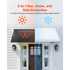 VEVOR Fixed Metal Awning 80 x 36 in, Window Awning Door Canopy, Stable Triangle Steel Frame Exterior Awnings Rain, and Snow Sunlight Protection for Door Entrance, Windows, Porches, Balconies