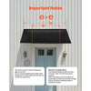 VEVOR Fixed Metal Awning 80 x 36 in, Window Awning Door Canopy, Stable Triangle Steel Frame Exterior Awnings Rain, and Snow Sunlight Protection for Door Entrance, Windows, Porches, Balconies