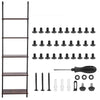 VEVOR Ladder Shelf, 5-Tier Bookshelf 17.3x11.8in, Open Wall-Mounted Ladder Shelf with Metal Frame,Storage Rack Sundries Holder for Kitchen Bedroom Bathroom Living Room, Black