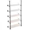 VEVOR Industrial Pipe Shelf, 5 Tier 2PCS, 11.8in Applicable Board Width Wall-Mount Floating Rustic Wood Shelves Bracket Bookshelf,Storage Holder for Kitchen Bedroom Bathroom, (Planks NOT Included)
