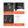 VEVOR 2 Drawers Metal File Cabinet, Lateral Filing Cabinet with Lock and Adjustable Hanging Rods, Wide Filing Storage Cabinets for Home and Office Fit Letter, A4, Legal Size File, Easy Assembly, Black